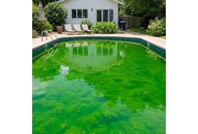 cómo quitar el agua verde de la piscina