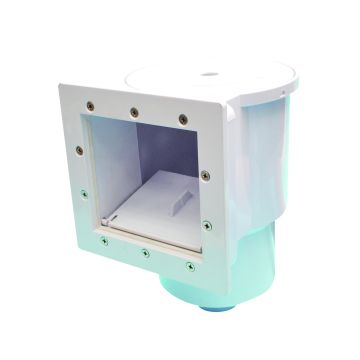 Skimmer pequeña meurtrière para piscina elevada blanca