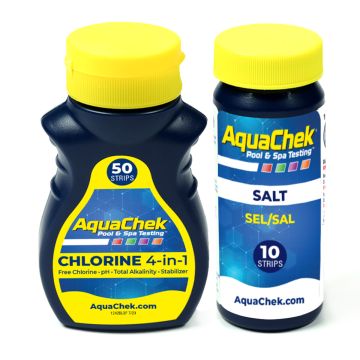 Kit AquaChek tiras (Cloro libre, pH, alcalinidad, estabilizante) + Salinidad.