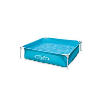 Piscineta tubular cuadrada azul Intex 122 x 122 x 30 cm