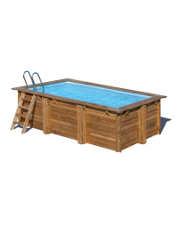 Piscina de madera rectangular 4,20 m x 2,70 m x H: 1,17 m