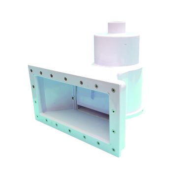 Skimmer grande meurtrière para piscina elevada blanca