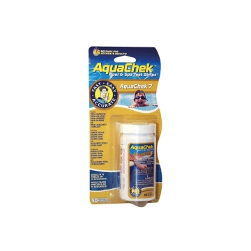 AquaChek 7 pruebas tiras (Cloro x2, pH, bromo, alcalinidad, dureza TH, estabilizador).