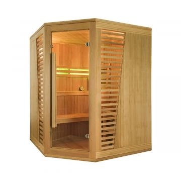 Sauna tradicional de esquina Venetian 3-4 plazas